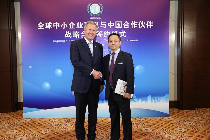 博科智能董事長馬輝與德國前總統武爾夫會晤